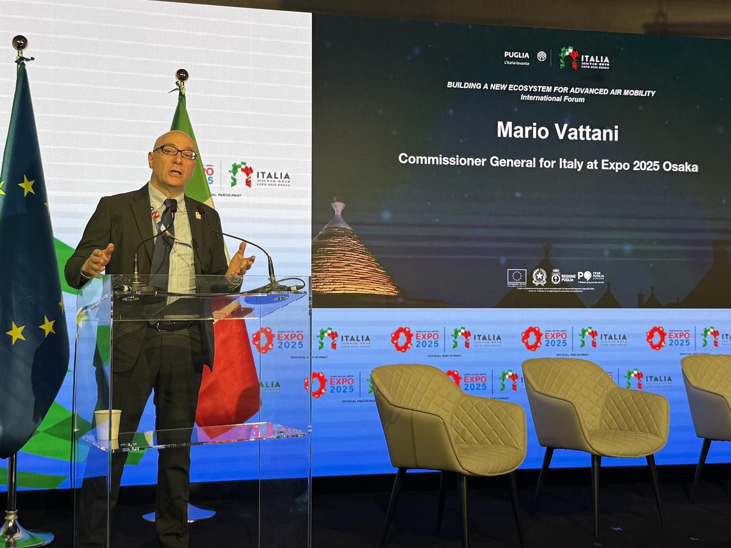 Industria aerospaziale come chiave per una mobilità sostenibile. Il Forum internazionale della Regione Puglia a Expo 2025 Osaka chiude la settimana regionale della Puglia ad Expo Industria aerospaziale come chiave per una mobilità sostenibile. Il Forum internazionale della Regione Puglia a Expo 2025 Osaka chiude la settimana regionale della Puglia ad Expo