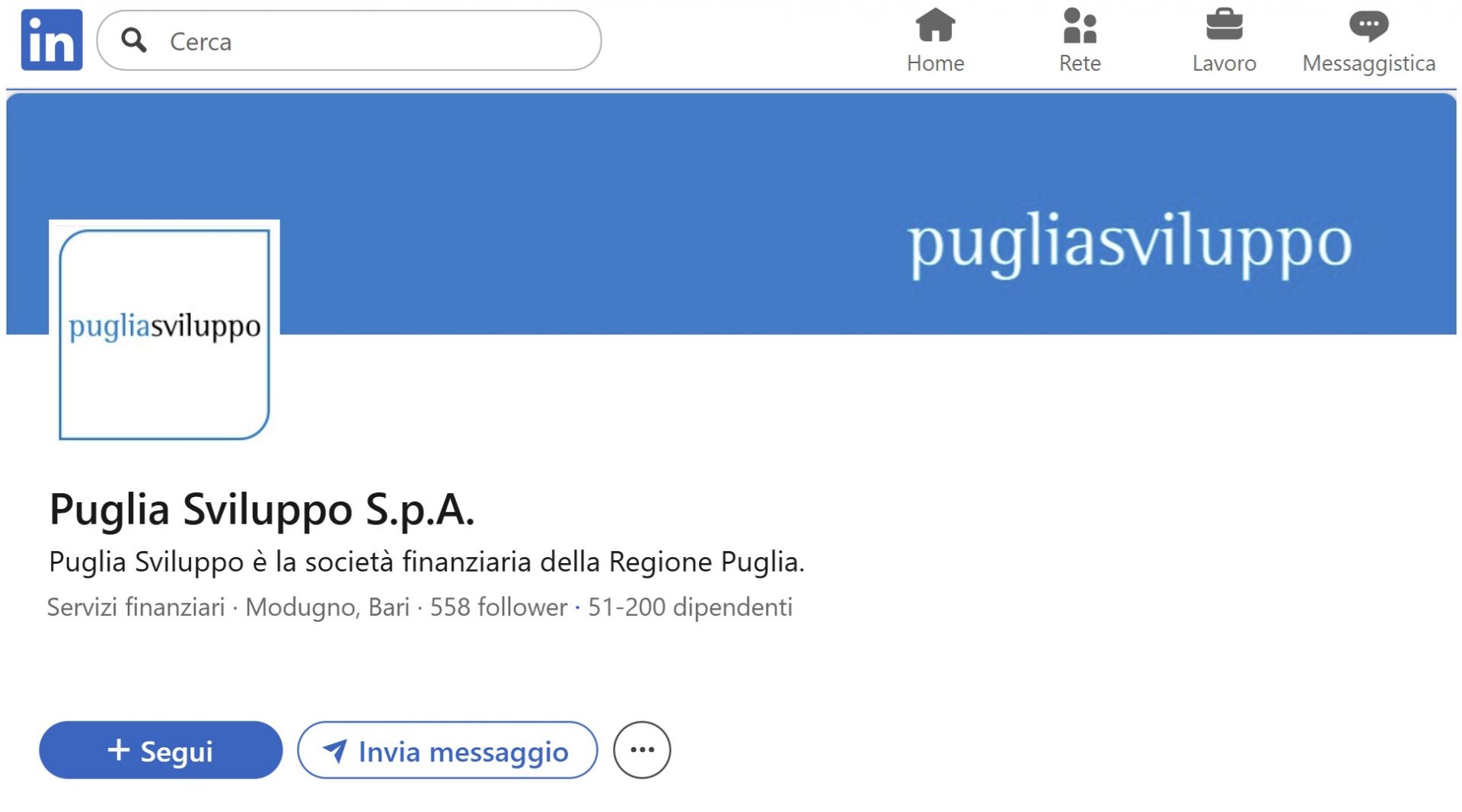 Profilo Linkedin per Puglia Sviluppo. Grazia D’Alonzo: “Così ampliamo la diffusione delle iniziative per le imprese, rendendo un servizio semplice e trasparente”