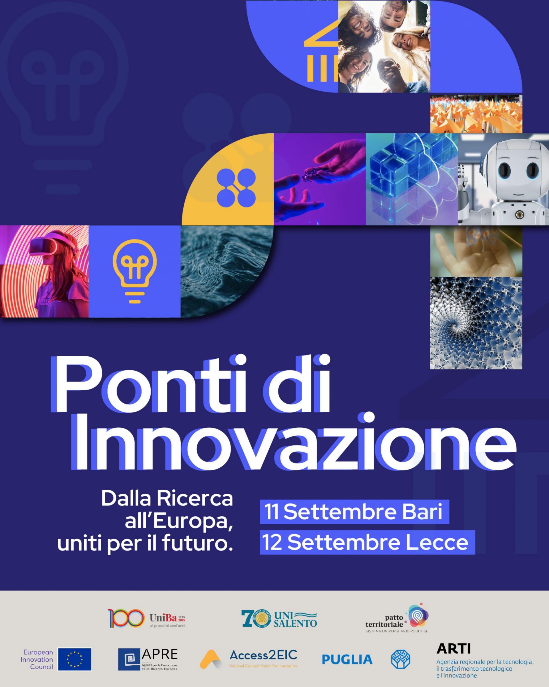 “Ponti di Innovazione”. In Puglia due giornate con l’European Innovation Council per unire ricerca, impresa e istituzioni. Puglia Sviluppo partecipa con il direttore generale Antonio De Vito “Ponti di Innovazione”. In Puglia due giornate con l’European Innovation Council per unire ricerca, impresa e istituzioni. Puglia Sviluppo partecipa con il direttore generale Antonio De Vito