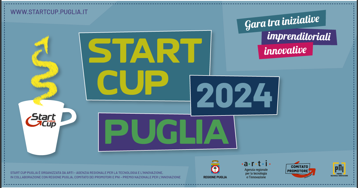 Al via la Start Cup Puglia 2024, la gara tra nuove iniziative imprenditoriali innovative promossa da ARTI in collaborazione con Regione Puglia, Comitato Promotore e PNI