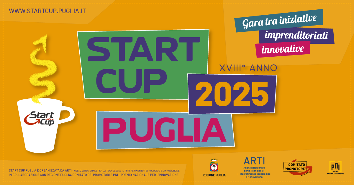Start Cup Puglia 2025. Fino al 19 settembre le candidature. Il premio di Puglia Sviluppo per i finalisti delle categorie Life Science-MedTech o Industrial Start Cup Puglia 2025. Fino al 19 settembre le candidature. Il premio di Puglia Sviluppo per i finalisti delle categorie Life Science-MedTech o Industrial