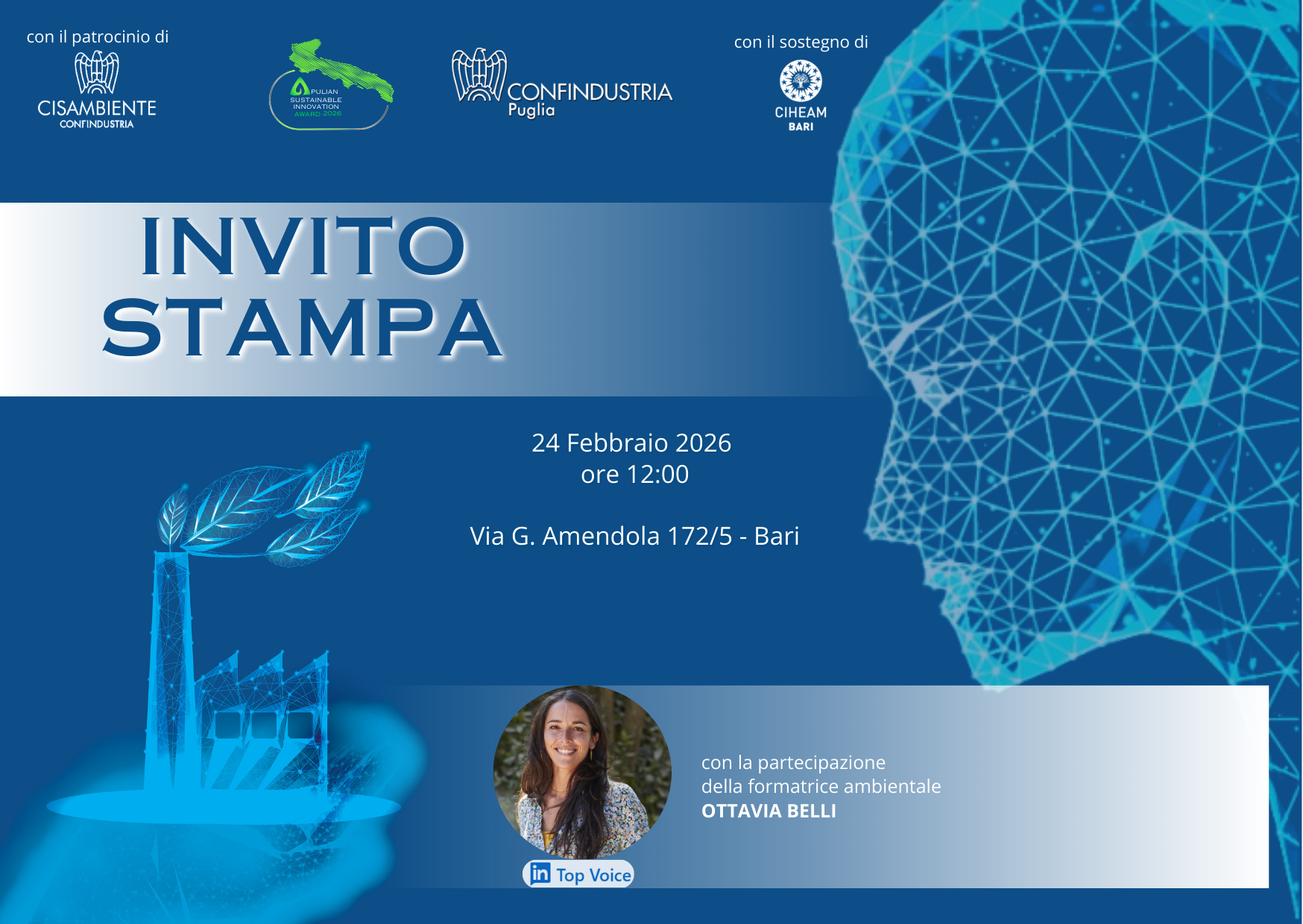 Quinta edizione del premio Apulian Sustainable Innovation Award. Puglia Sviluppo nella giuria tecnica. Domani, 24 febbraio, la conferenza stampa di presentazione