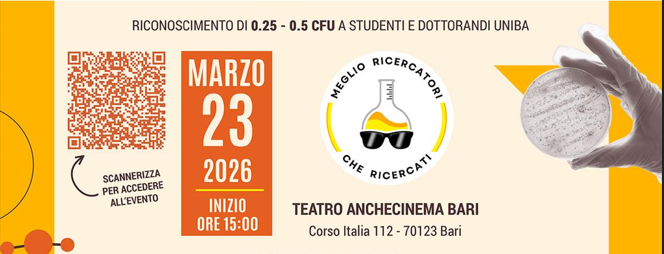 “Meglio ricercatori che ricercati”, lunedì 23 marzo l’evento promosso dall’Università degli Studi di Bari Aldo Moro per valorizzare il lavoro dei ricercatori. Puglia Sviluppo partner esterno
