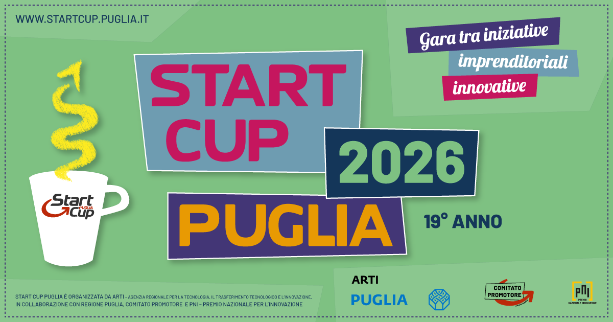 Start Cup Puglia 2026 entra nel vivo: da oggi al 4 settembre le candidature