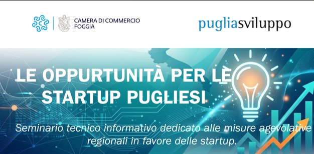 Startup pugliesi, a Foggia il primo seminario sulle opportunità regionali e i percorsi di accompagnamento alla progettazione con gli strumenti NIDI, TecnoNidi ed Equity Puglia